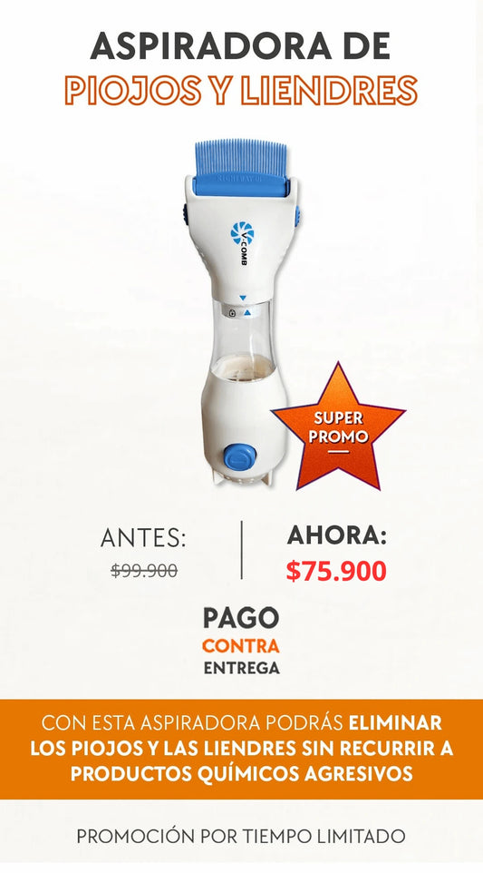 Aspiradora Quita Piojos y Pulgas Cepillo