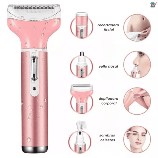 Depiladora Facial Corporal 4 En 1 Recargable