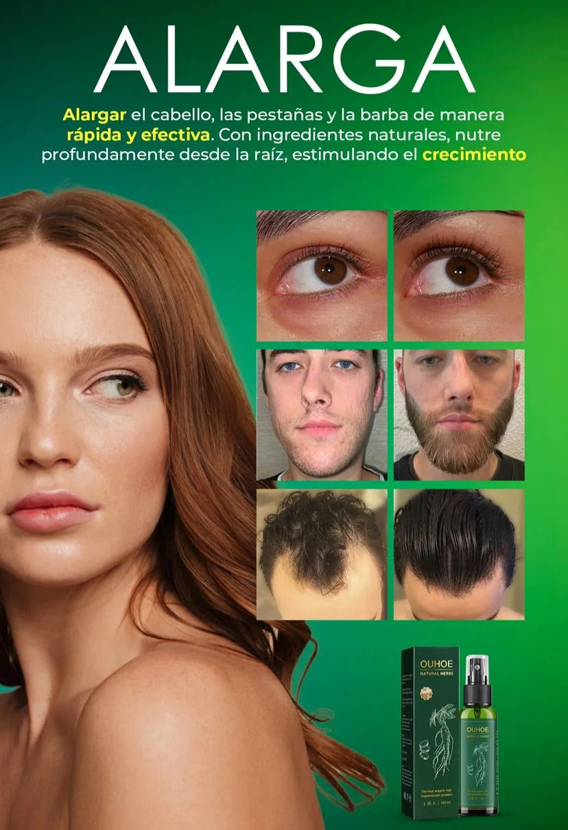 Detalle del producto OUHOE y beneficios en el cabello