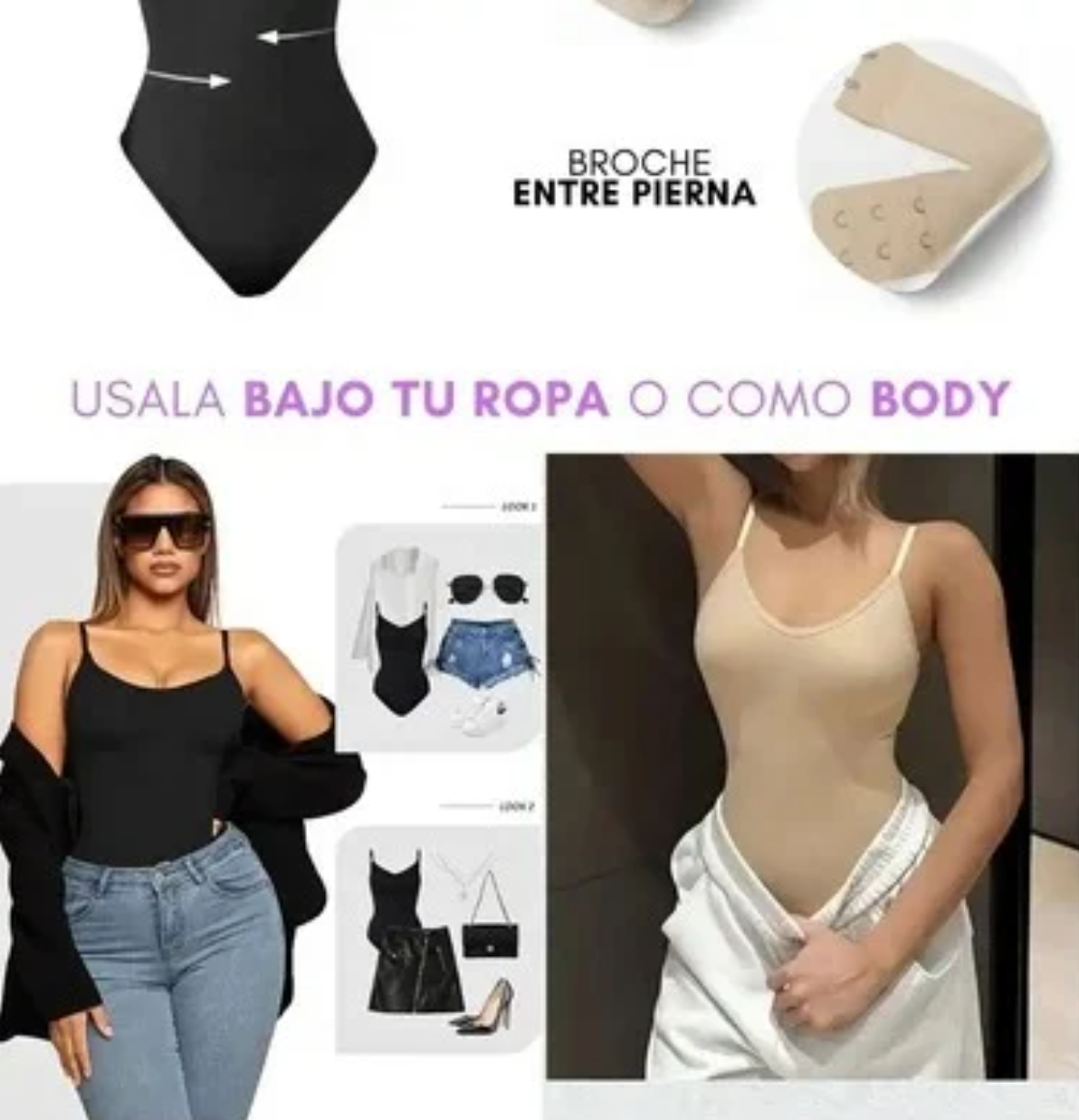 Tela elástica body reductor mujer